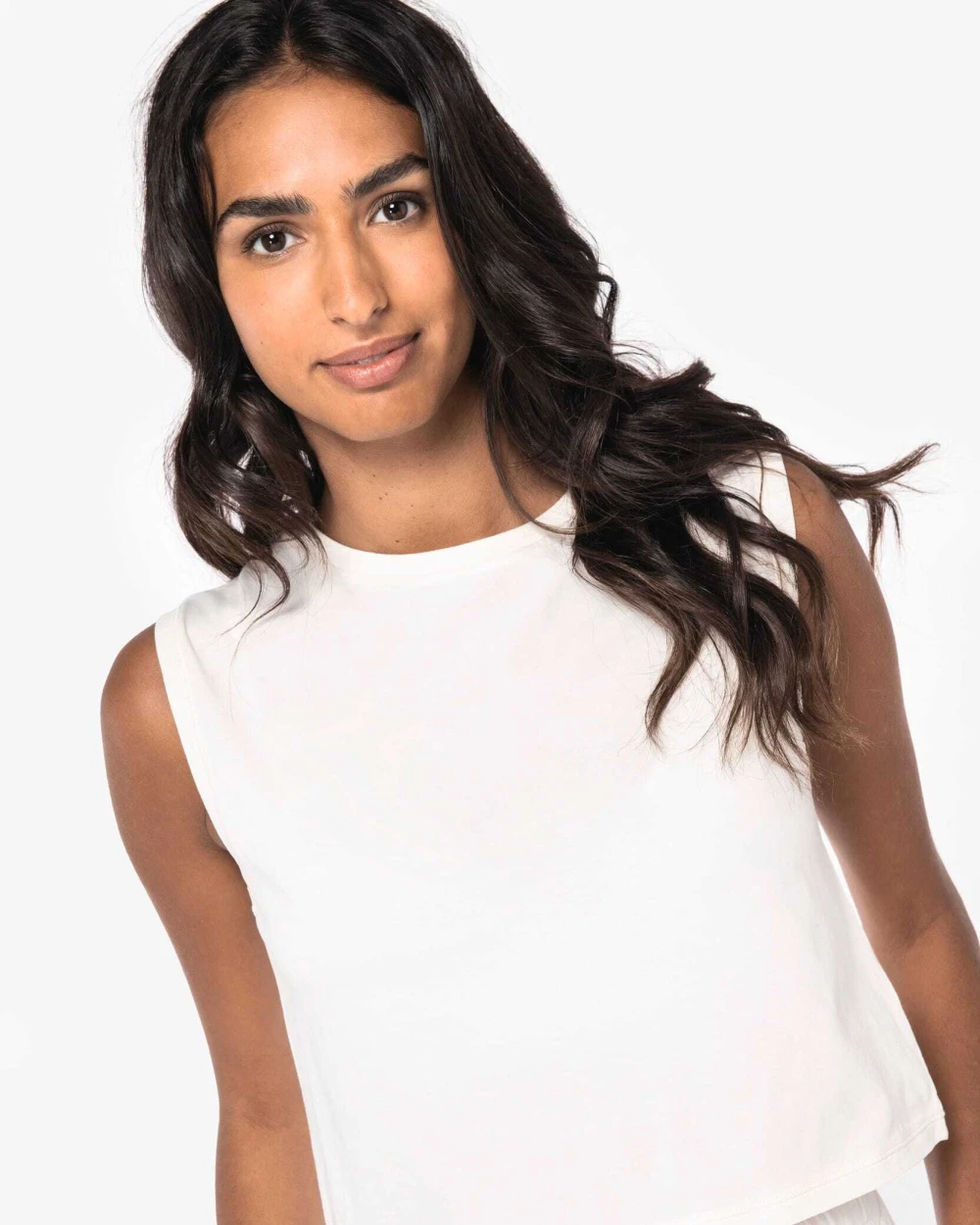 NATIVE SPIRIT Umweltfreundliches ärmelloses Cropped Damen-T-Shirt T-Shirts personalisierbar