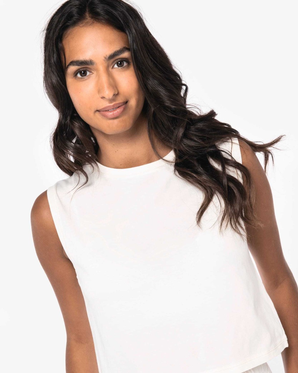 NATIVE SPIRIT Umweltfreundliches ärmelloses Cropped Damen-T-Shirt T-Shirts personalisierbar