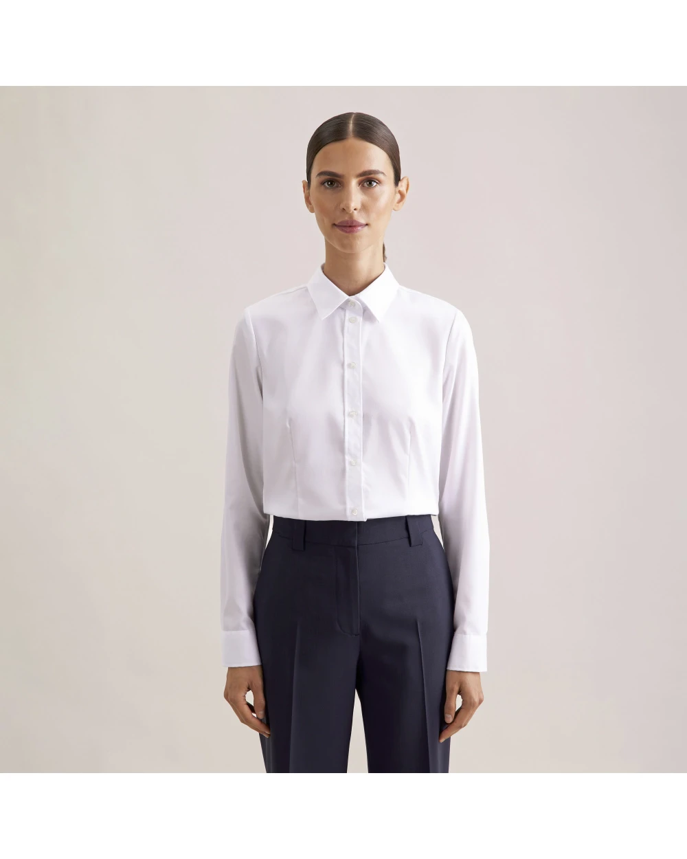 Chemises personnalisable SEIDENSTICKER Women´s Blouse Slim Fit Fine Twill Longsleeve