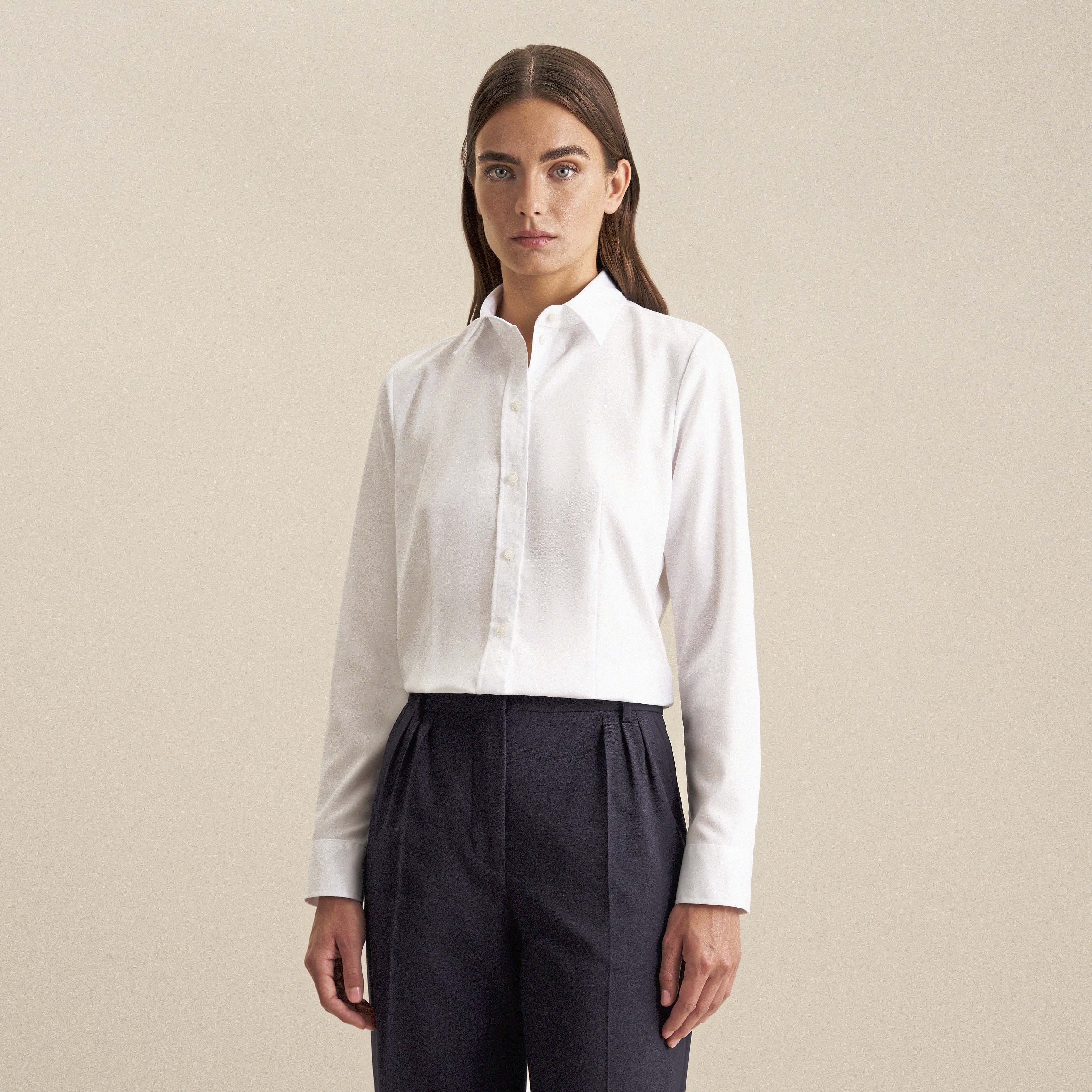 SEIDENSTICKER Women´s Blouse Slim Fit Fine Twill Longsleeve Hemden personalisierbar