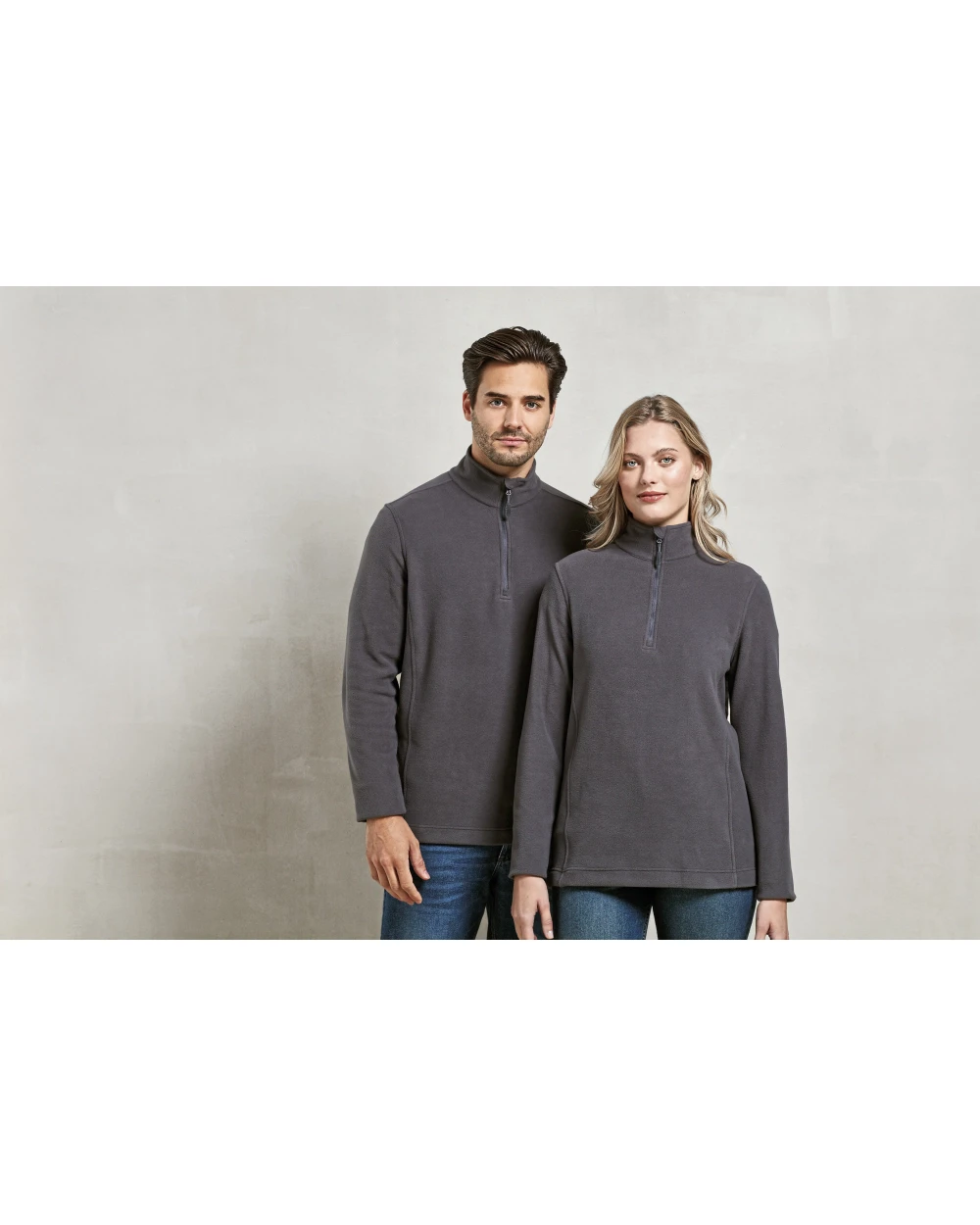 Polar Fleeces PREMIER Unisex ´Recyclight´ 1/4 Zip Micro Fleece voor bedrukking &amp; borduring