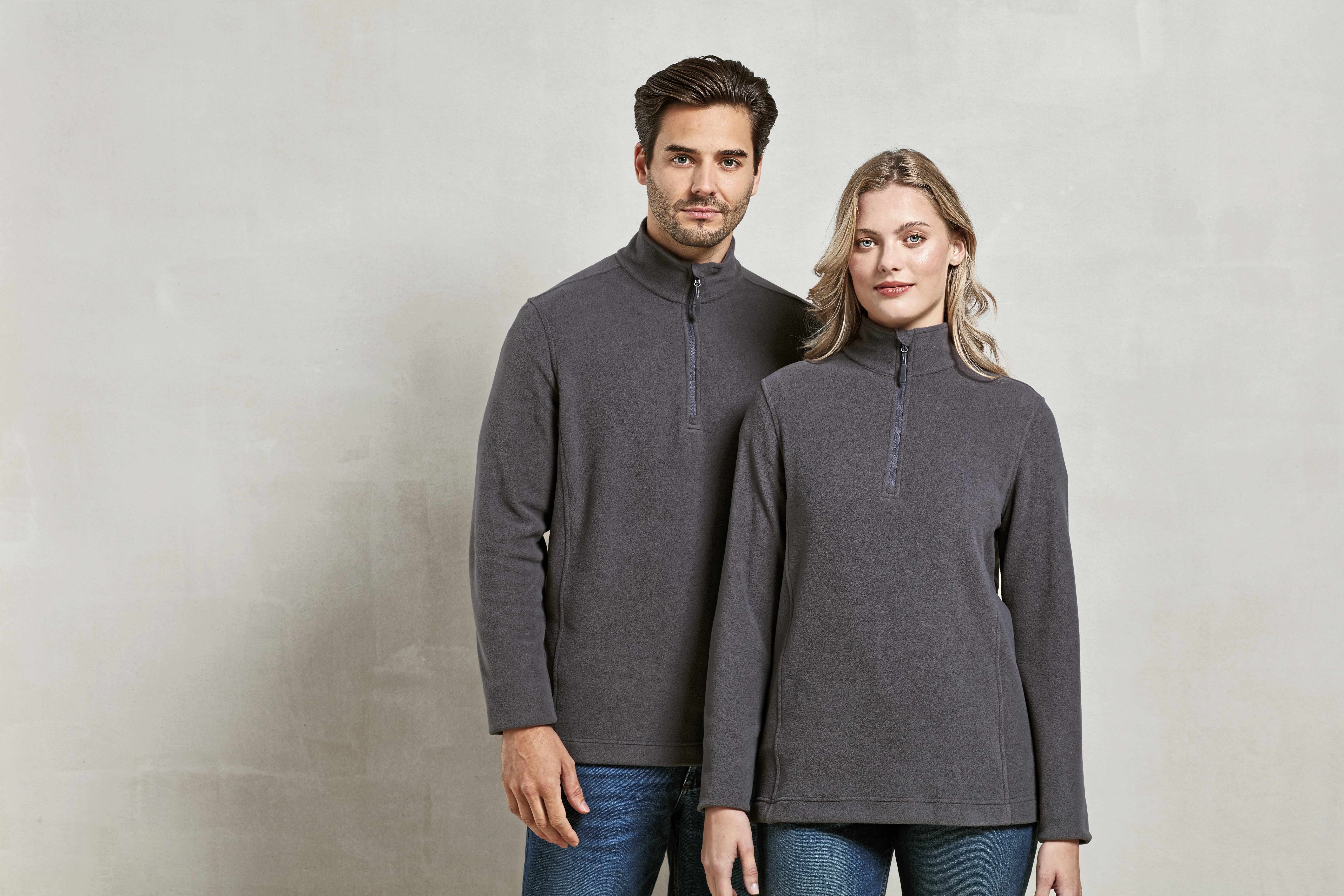 Laines polaires personnalisable PREMIER Unisex ´Recyclight´ 1/4 Zip Micro Fleece