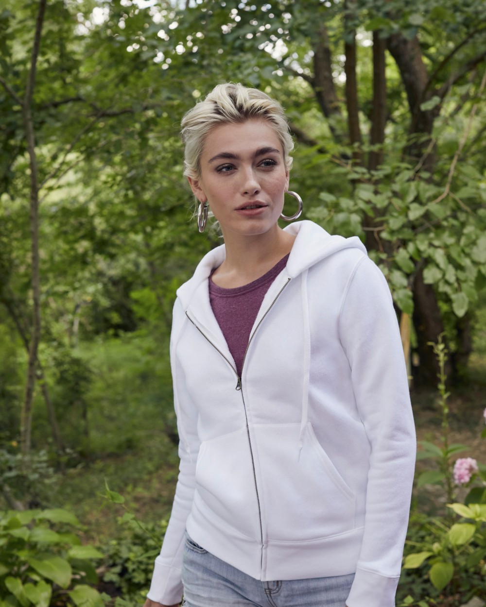 FOL Lady-fit Premium Hooded Sweat Jacket (62-118-0) Sweatshirts personalisierbar