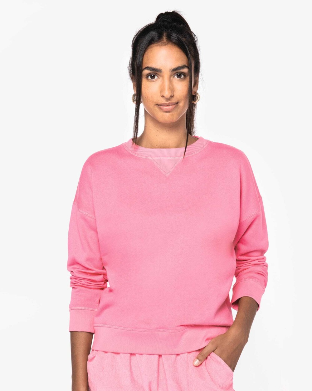 NATIVE SPIRIT Umweltfreundliches Sweatshirt mit hängenden Schultern Damen Sweatshirts personalisierbar