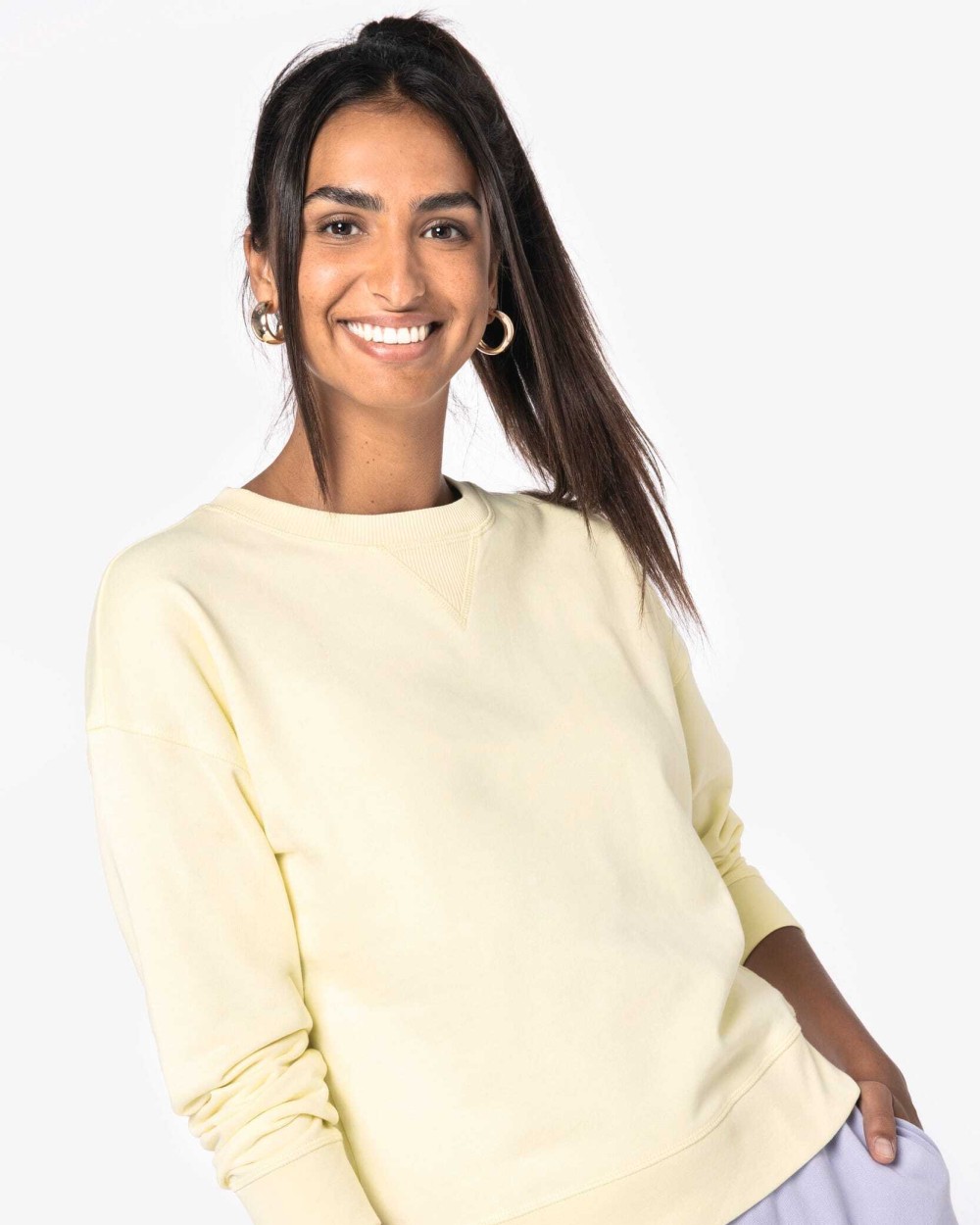 Sweat-shirts personnalisable NATIVE SPIRIT Sweat-shirt écoresponsable à épaules tombantes femme