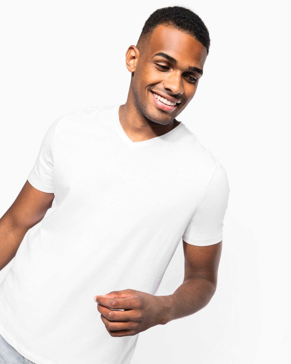 T-shirts KARIBAN T-shirt korte mouwen V-hals voor bedrukking &amp; borduring