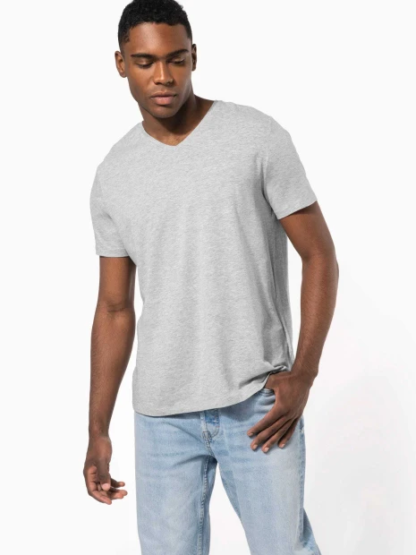 T-Shirts à personnaliser KARIBAN T-shirt manches courtes col V homme 