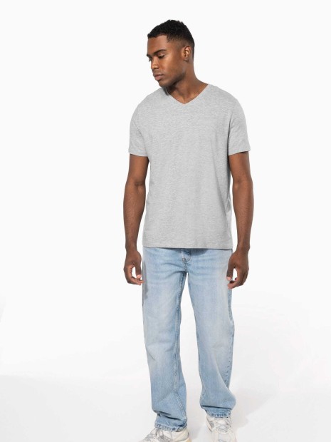 T-Shirts à personnaliser KARIBAN T-shirt manches courtes col V homme 