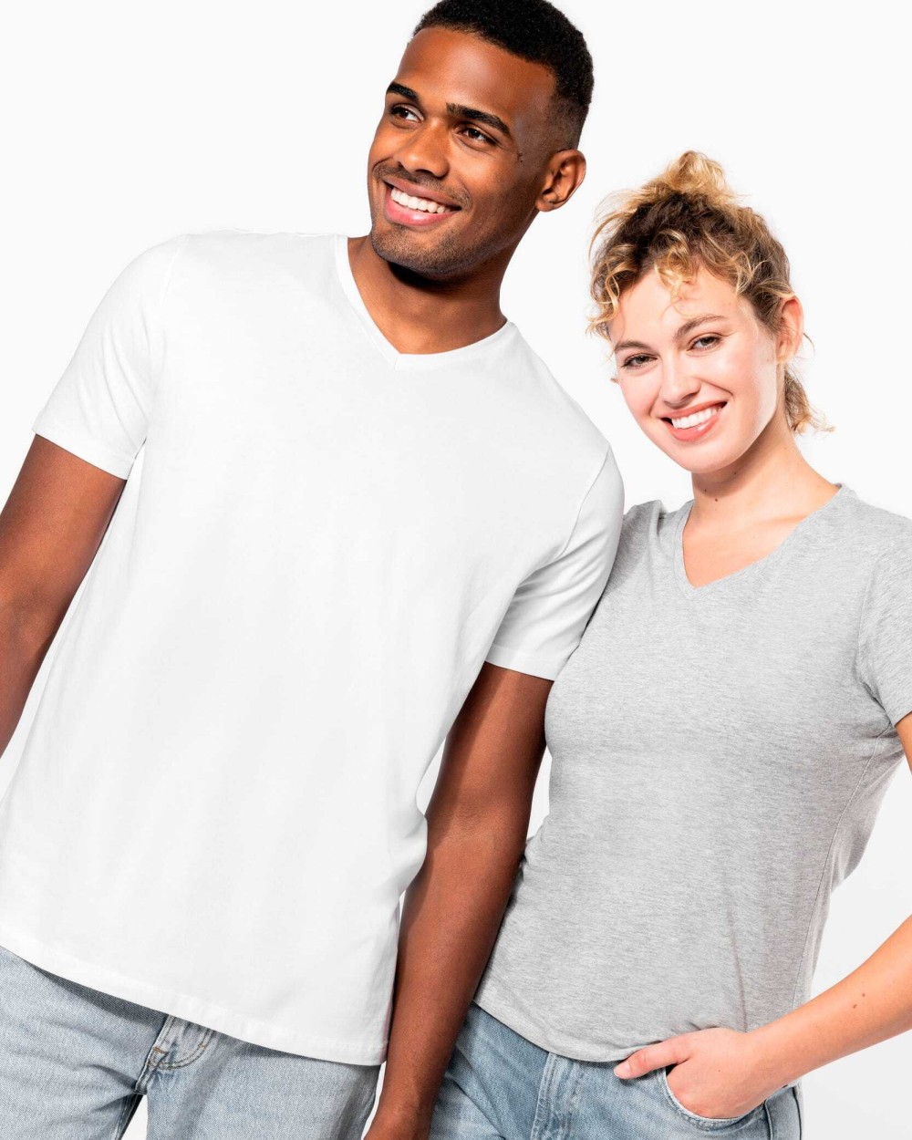 T-Shirts personnalisable KARIBAN T-shirt manches courtes col V homme