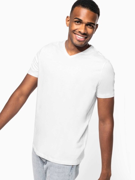 T-Shirts à personnaliser KARIBAN T-shirt manches courtes col V homme 