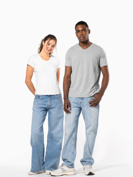T-Shirts à personnaliser KARIBAN T-shirt manches courtes col V homme 