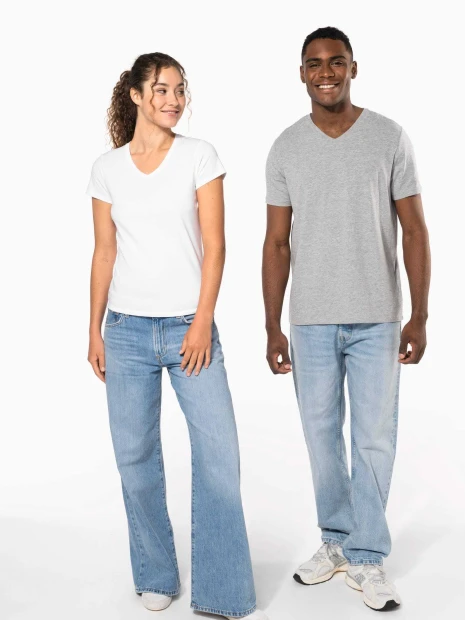 T-Shirts à personnaliser KARIBAN T-shirt manches courtes col V homme 