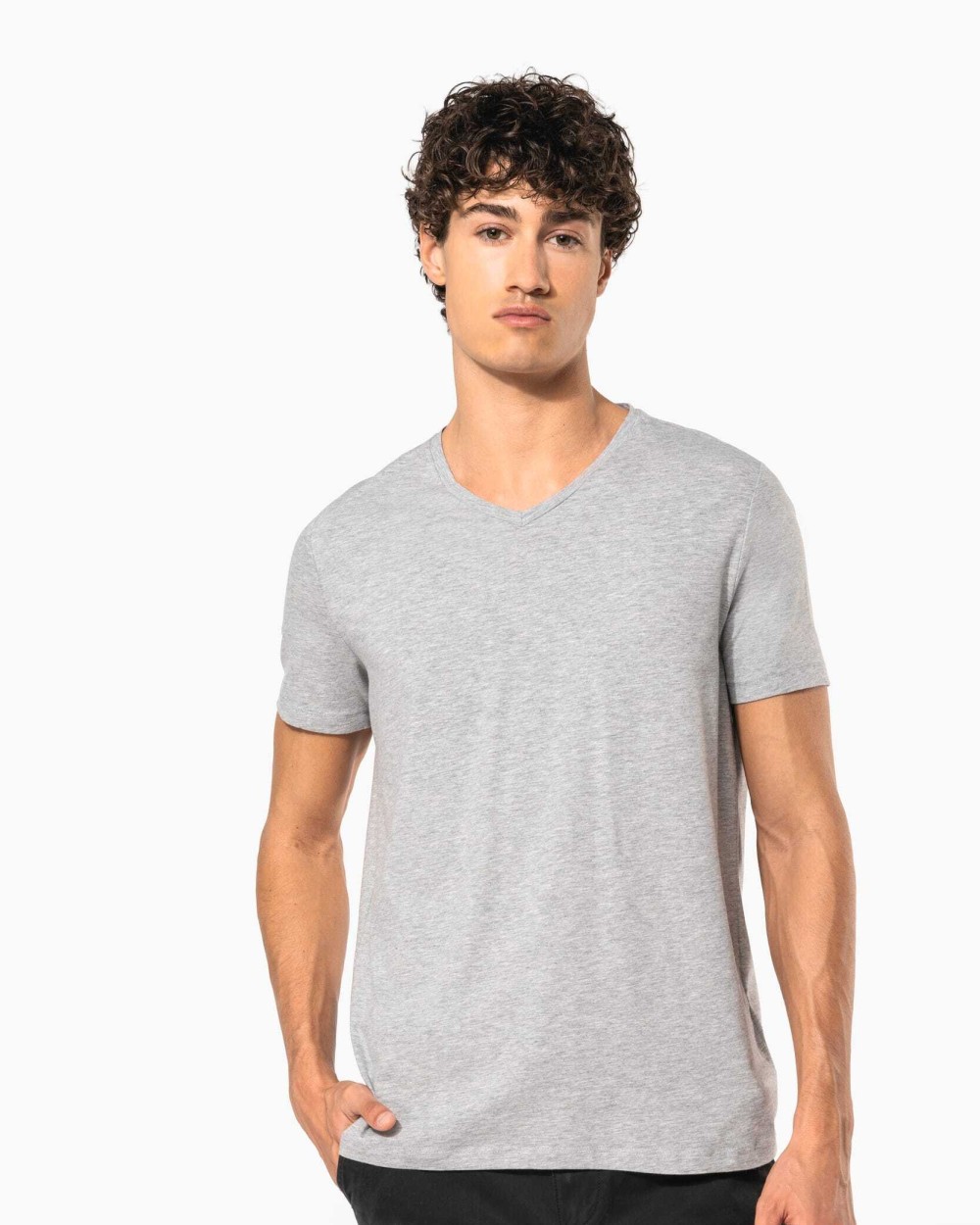 T-shirts KARIBAN T-shirt korte mouwen V-hals voor bedrukking &amp; borduring