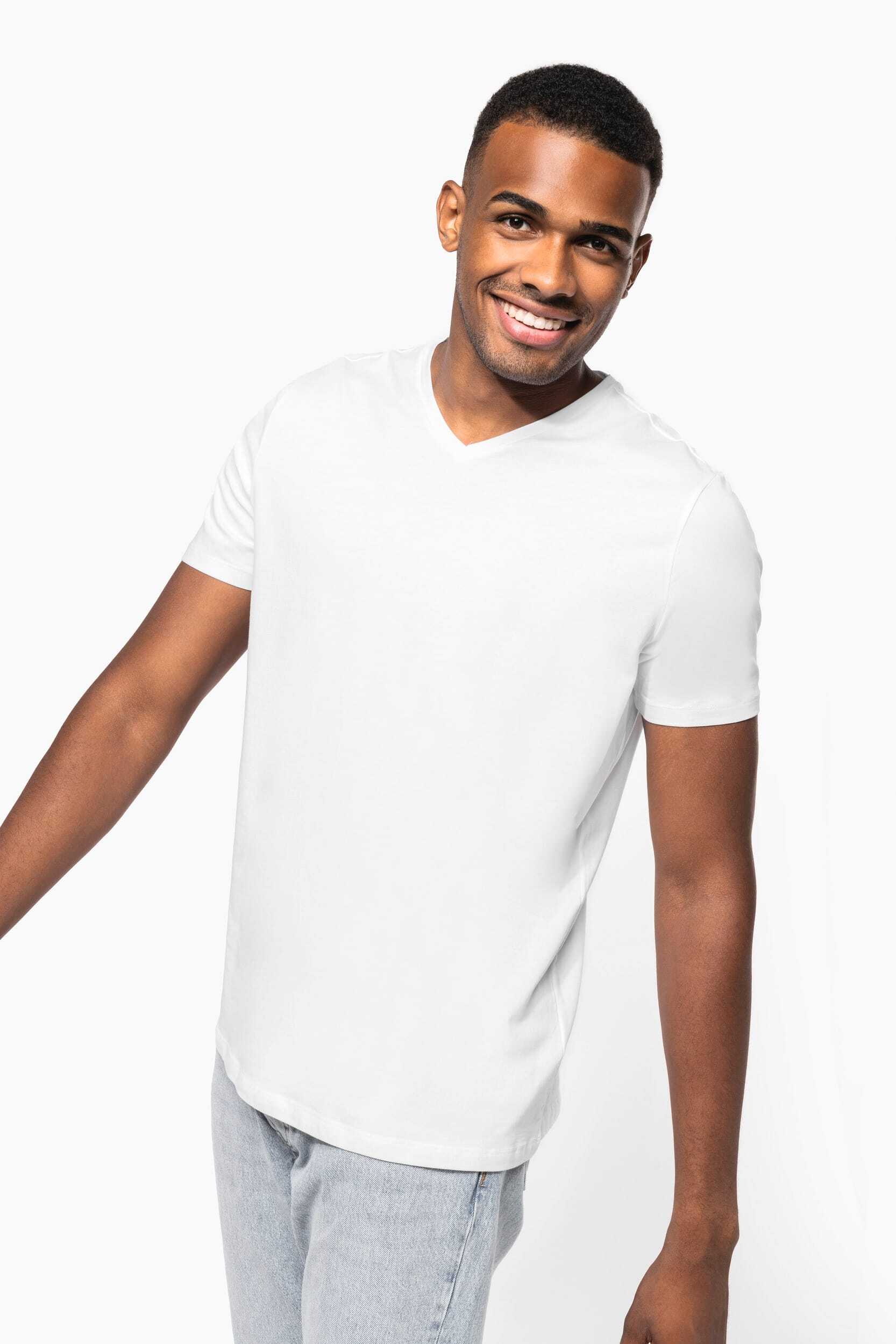 T-Shirts personnalisable KARIBAN T-shirt manches courtes col V homme