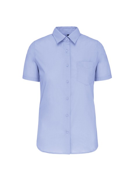 KARIBAN Chemise popeline polycoton manches courtes entretien facile femme /api/colors/7cd11260-06e9-4679-96ce-f0c0cca5092d personnalisable