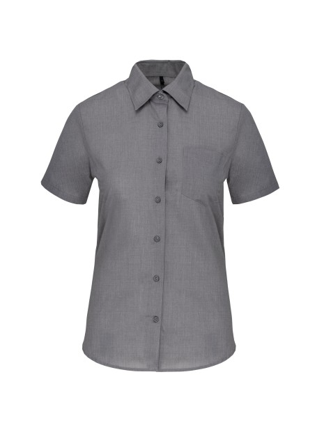 KARIBAN Chemise popeline polycoton manches courtes entretien facile femme /api/colors/4aec04d1-687e-4c17-9275-2f36ebc782ac personnalisable