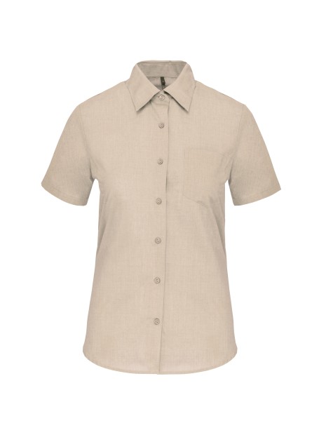 KARIBAN Chemise popeline polycoton manches courtes entretien facile femme /api/colors/a97c0345-672e-42f2-9afe-b1145dea3541 personnalisable
