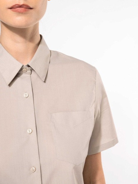 Chemises à personnaliser KARIBAN Chemise popeline polycoton manches courtes entretien facile femme 