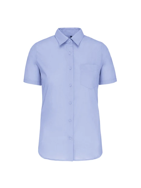 KARIBAN Chemise popeline polycoton manches courtes entretien facile femme /api/colors/7cd11260-06e9-4679-96ce-f0c0cca5092d personnalisable