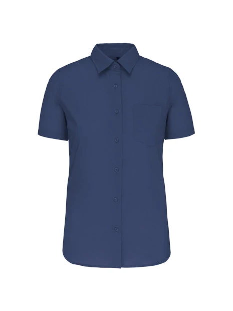 KARIBAN Chemise popeline polycoton manches courtes entretien facile femme /api/colors/ad672b31-05a4-4a7a-979a-b5fc02595a56 personnalisable