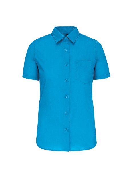 KARIBAN Chemise popeline polycoton manches courtes entretien facile femme /api/colors/e40de318-302c-4c66-b949-5dcddefdc482 personnalisable