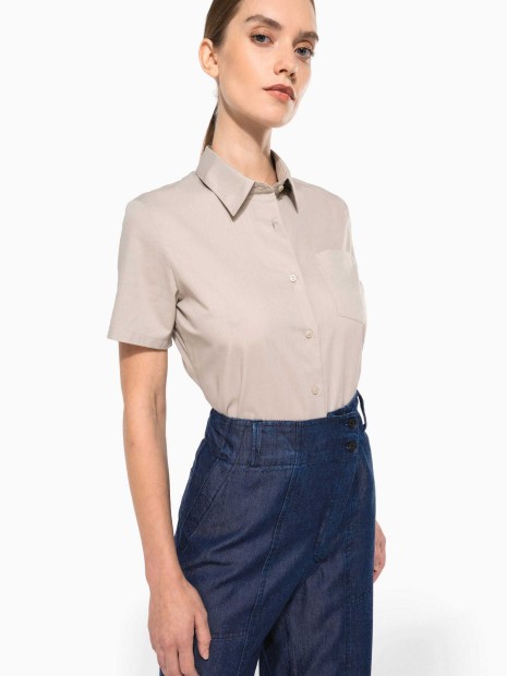 Chemises à personnaliser KARIBAN Chemise popeline polycoton manches courtes entretien facile femme 