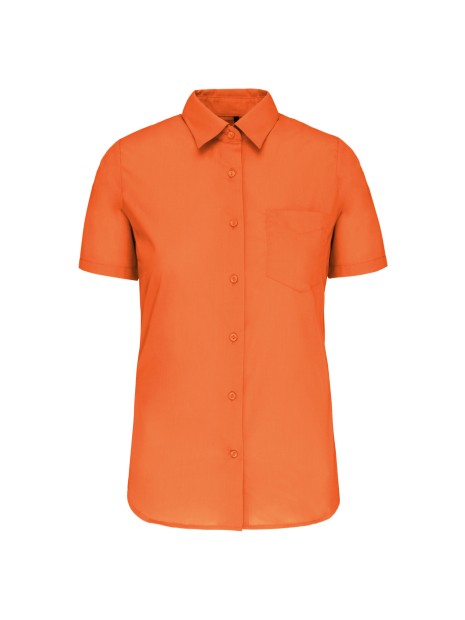 KARIBAN Chemise popeline polycoton manches courtes entretien facile femme /api/colors/d51260d5-b263-4200-988d-ee19f414959e personnalisable