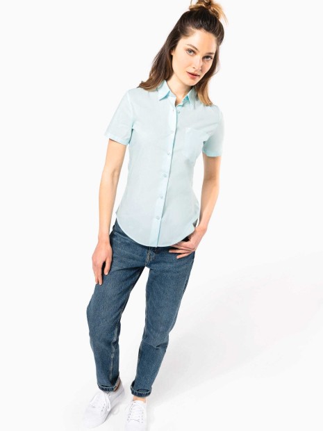Chemises à personnaliser KARIBAN Chemise popeline polycoton manches courtes entretien facile femme 