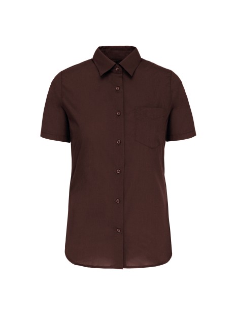 KARIBAN Chemise popeline polycoton manches courtes entretien facile femme /api/colors/951cb8b6-18b8-4f27-8f99-2d223c8b4856 personnalisable