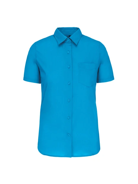 KARIBAN Chemise popeline polycoton manches courtes entretien facile femme /api/colors/e40de318-302c-4c66-b949-5dcddefdc482 personnalisable