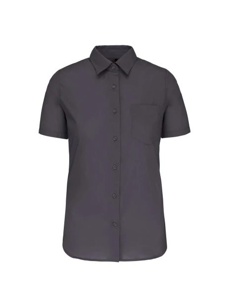 KARIBAN Chemise popeline polycoton manches courtes entretien facile femme /api/colors/a74dfbdb-7821-4e15-a7e5-fe07498d41c7 personnalisable