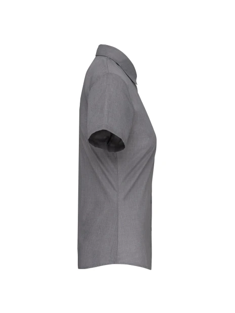 KARIBAN Chemise popeline polycoton manches courtes entretien facile femme /api/colors/4aec04d1-687e-4c17-9275-2f36ebc782ac personnalisable