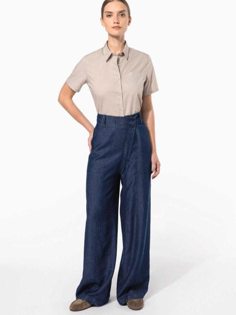 Chemises à personnaliser KARIBAN Chemise popeline polycoton manches courtes entretien facile femme 