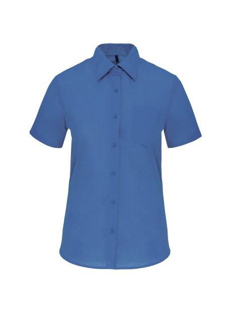 KARIBAN Chemise popeline polycoton manches courtes entretien facile femme /api/colors/f3249b12-7706-4750-a566-5c92fd89a6dc personnalisable