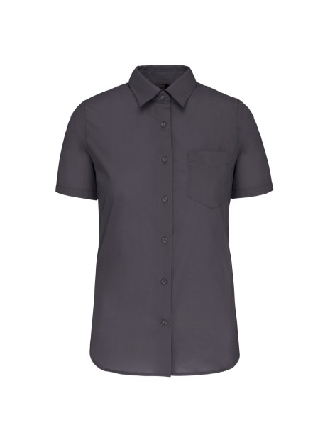 KARIBAN Chemise popeline polycoton manches courtes entretien facile femme /api/colors/a74dfbdb-7821-4e15-a7e5-fe07498d41c7 personnalisable