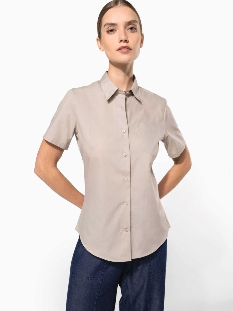 Chemises à personnaliser KARIBAN Chemise popeline polycoton manches courtes entretien facile femme 