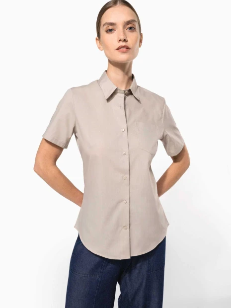 Chemises à personnaliser KARIBAN Chemise popeline polycoton manches courtes entretien facile femme 