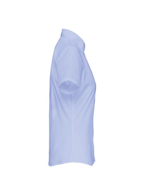 KARIBAN Chemise popeline polycoton manches courtes entretien facile femme /api/colors/7cd11260-06e9-4679-96ce-f0c0cca5092d personnalisable