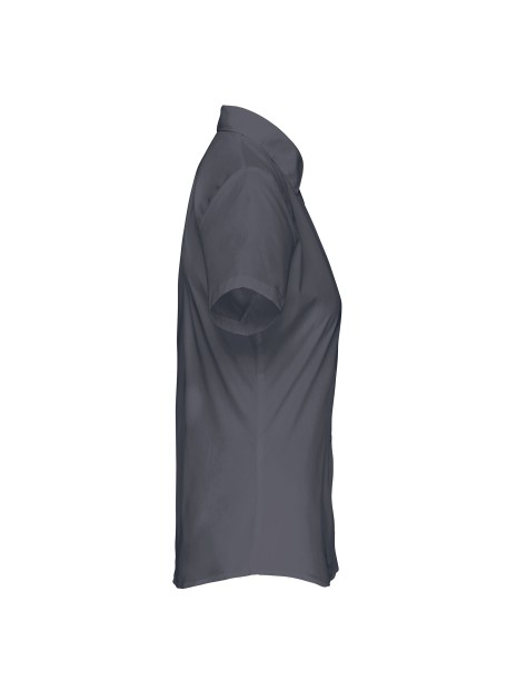 KARIBAN Chemise popeline polycoton manches courtes entretien facile femme /api/colors/b8e7287e-3390-473c-ba17-deb40419cef7 personnalisable