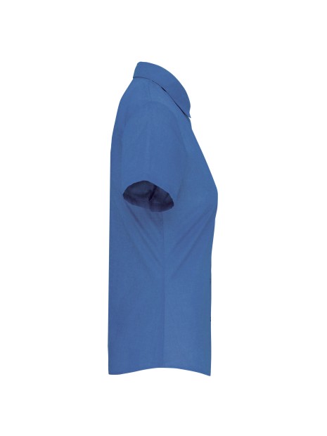 KARIBAN Chemise popeline polycoton manches courtes entretien facile femme /api/colors/f3249b12-7706-4750-a566-5c92fd89a6dc personnalisable