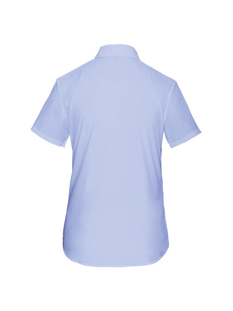 KARIBAN Chemise popeline polycoton manches courtes entretien facile femme /api/colors/7cd11260-06e9-4679-96ce-f0c0cca5092d personnalisable