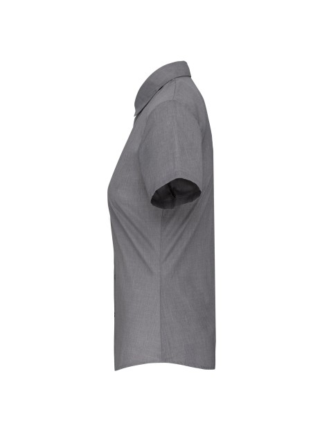 KARIBAN Chemise popeline polycoton manches courtes entretien facile femme /api/colors/4aec04d1-687e-4c17-9275-2f36ebc782ac personnalisable