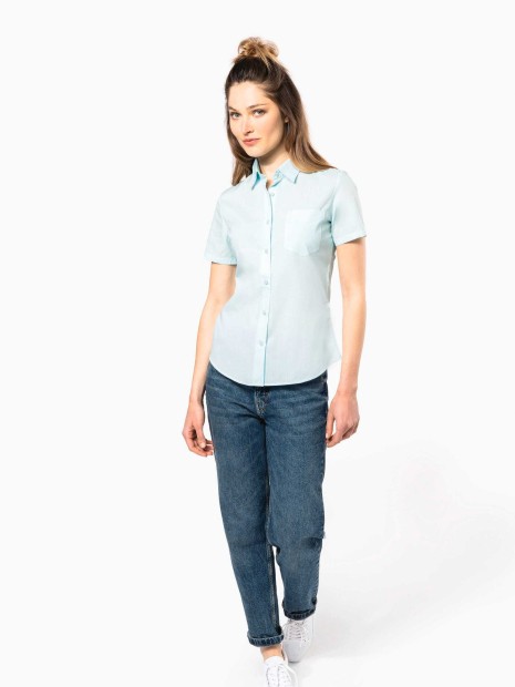 Chemises à personnaliser KARIBAN Chemise popeline polycoton manches courtes entretien facile femme 