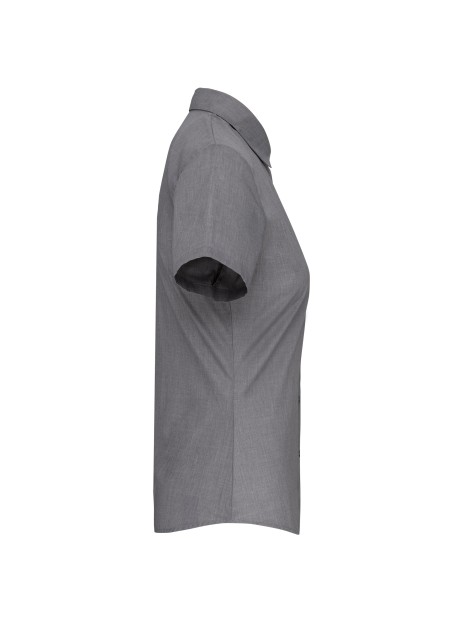 KARIBAN Chemise popeline polycoton manches courtes entretien facile femme /api/colors/4aec04d1-687e-4c17-9275-2f36ebc782ac personnalisable