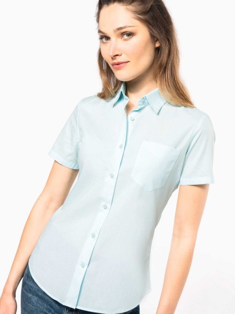 Chemises à personnaliser KARIBAN Chemise popeline polycoton manches courtes entretien facile femme 