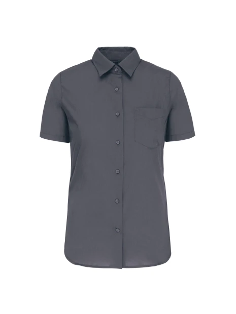 KARIBAN Chemise popeline polycoton manches courtes entretien facile femme /api/colors/b8e7287e-3390-473c-ba17-deb40419cef7 personnalisable