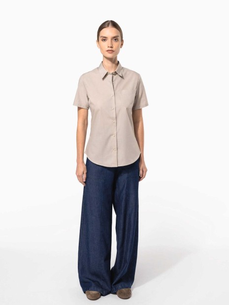 Chemises à personnaliser KARIBAN Chemise popeline polycoton manches courtes entretien facile femme 