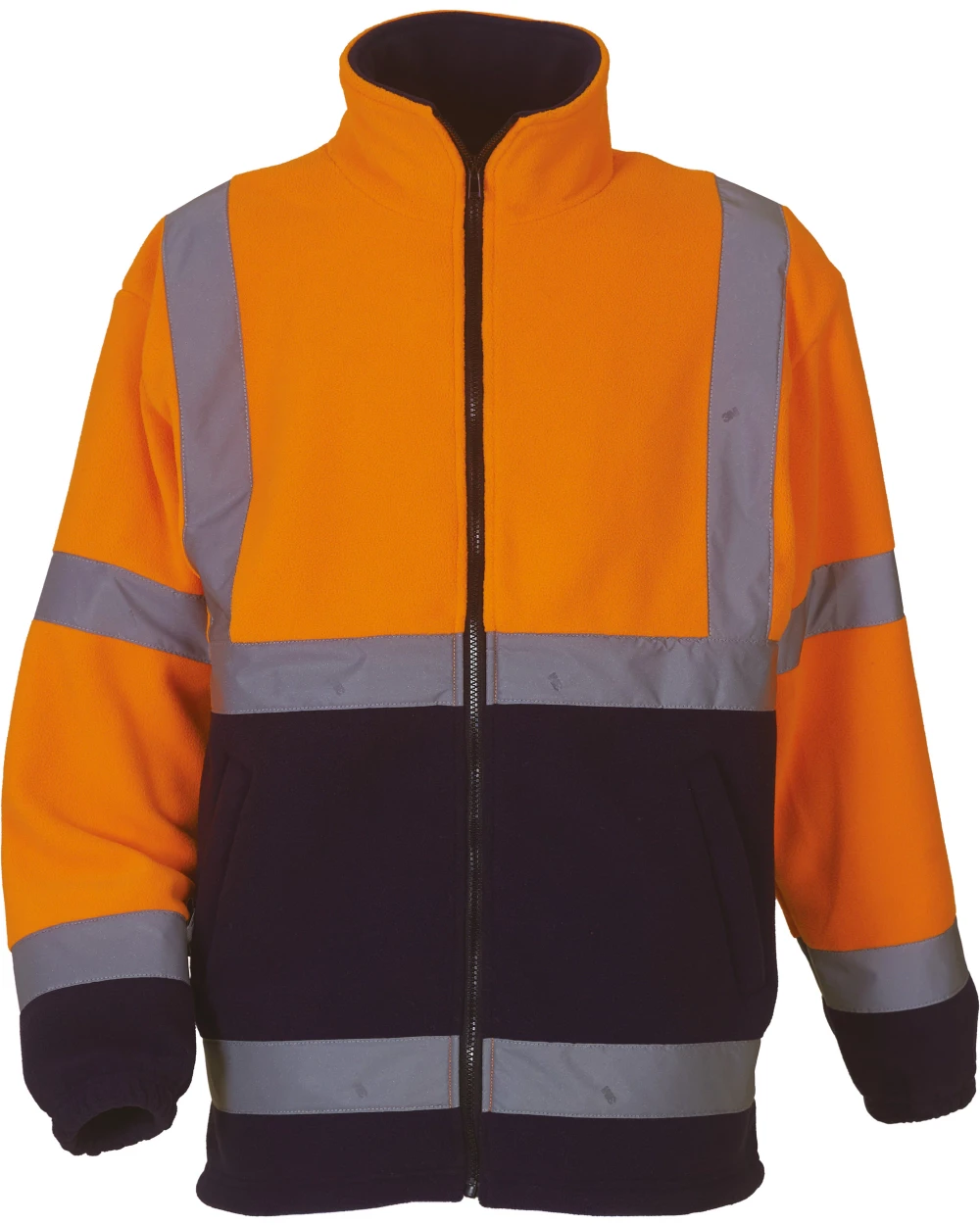 YOKO Robuste Fleecejacke in Warnfarbe Polar Fleeces personalisierbar