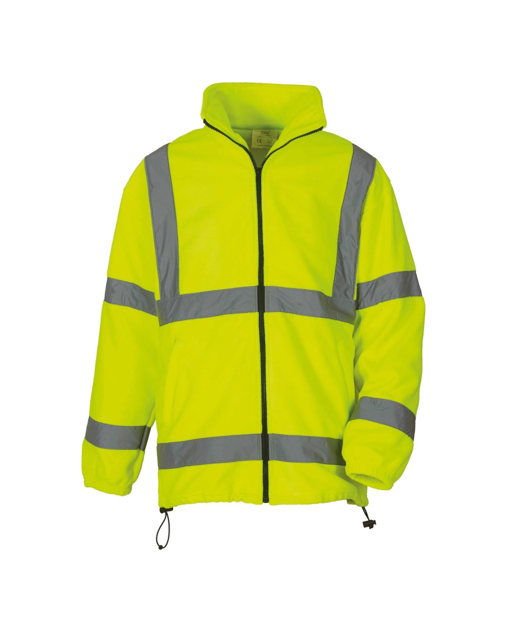 YOKO Robuste Fleecejacke in Warnfarbe Polar Fleeces personalisierbar