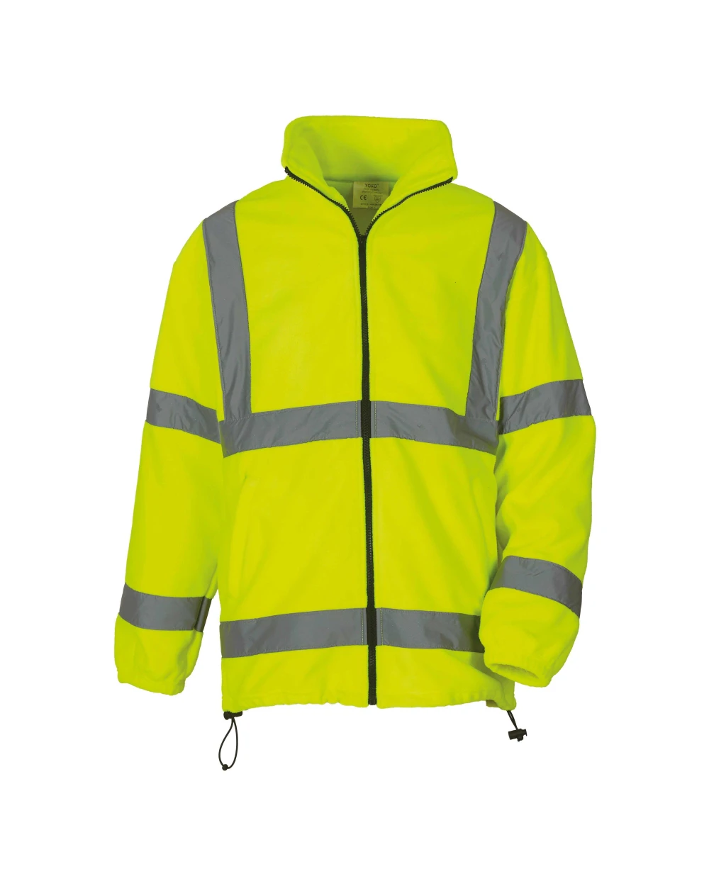 YOKO Robuste Fleecejacke in Warnfarbe Polar Fleeces personalisierbar